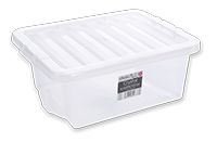 Crystal - Scatola Trasparente Rettangolare di Plastica 16 L