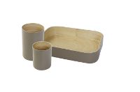 Danang - Set Di 3 Organizer Bambù Laccato Talpa