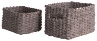 Lisou - Set 2 cesti in carta intrecciata - Grigio