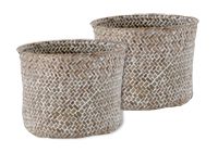 Mika - Set 2 Cestini Tondi Beige