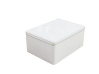 Vas-Scatola in metallo bianco