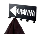 One Way - Gancio da porta nero