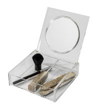 Scatola porta trucchi con specchio trasparente
