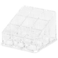 Portatrucchi Mini organizer quadrato 9 scomparti trasparente