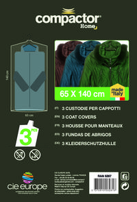 SET 3 Copriabiti Lunghi Polietilene  - 65 X H.140 CM - Compactor