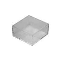 Organizer Portatrucchi Trasparente - Scatola in Polistirene Small -  20 X 20 X H.5 CM