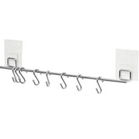 Barra con 8 ganci adesiva da muro