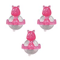 Set 3 Funny hooks gatto rosa