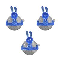 set 3 Funny hooks coniglio blu