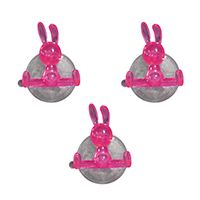 Set 3 Funny hooks coniglio rosa