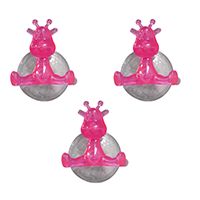 Set 3 Funny hooks giraffa rosa