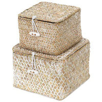 Set di 2 cesti beige "Trésors"