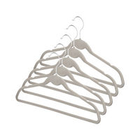 Set 5 grucce appendiabiti per bambino in "velluto" beige