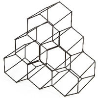 Portabottiglie in bronzo opaco 6 scomparti "Hexa"
