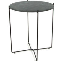 AGNETA - Tavolino tondo in marmo verde