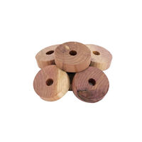 Set 6 Anelli Per Grucce In Cedro Rosso Antitarme