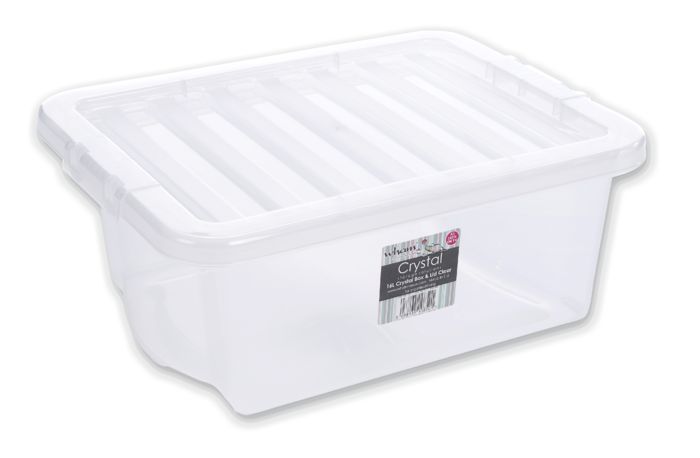 Crystal - Scatola Trasparente Rettangolare di Plastica 16 L 1 Compactor