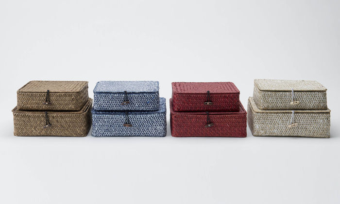 Lotto di 2 cesti beige "Macao" 5 Compactor