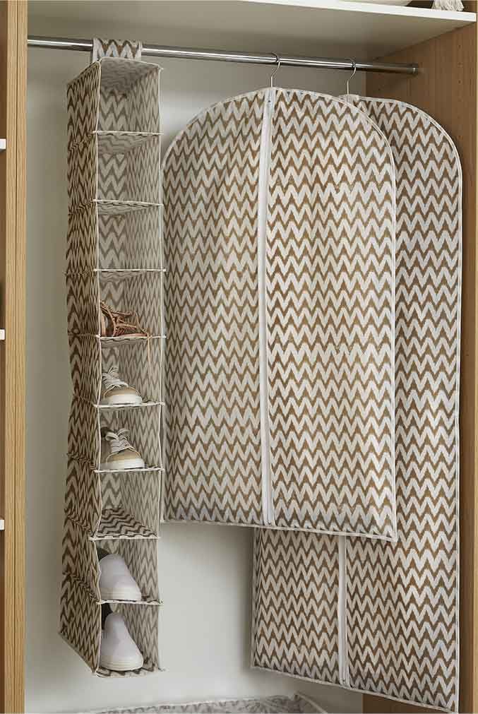 Organizer armadio portatutto 9 livelli ikat beige