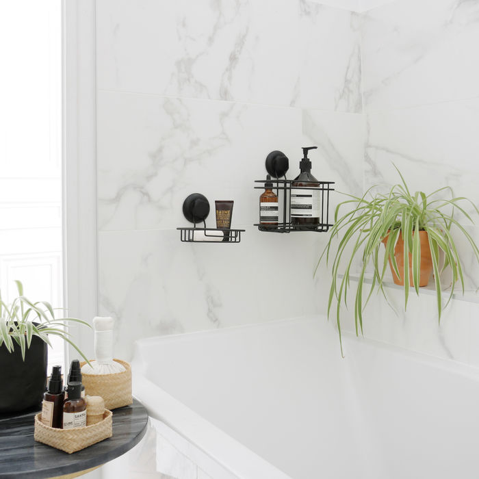 Portasciugamani con ventosa "Bestlock Black" 2 Compactor