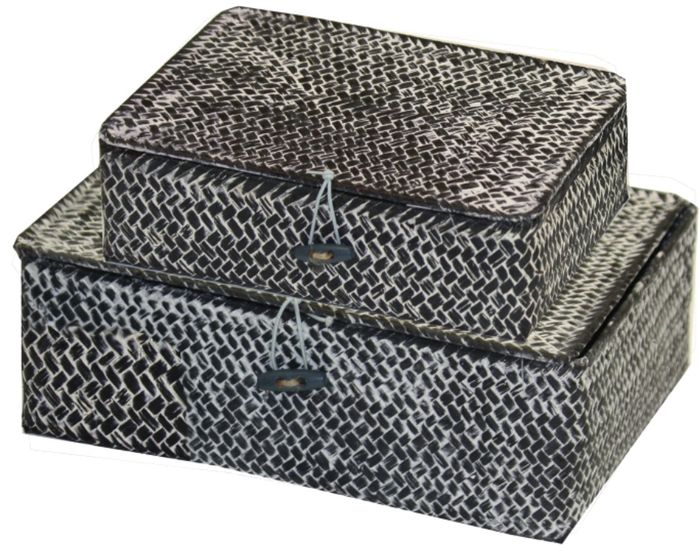 Lotto di 2 cesti grigi "Macao" 1 Compactor