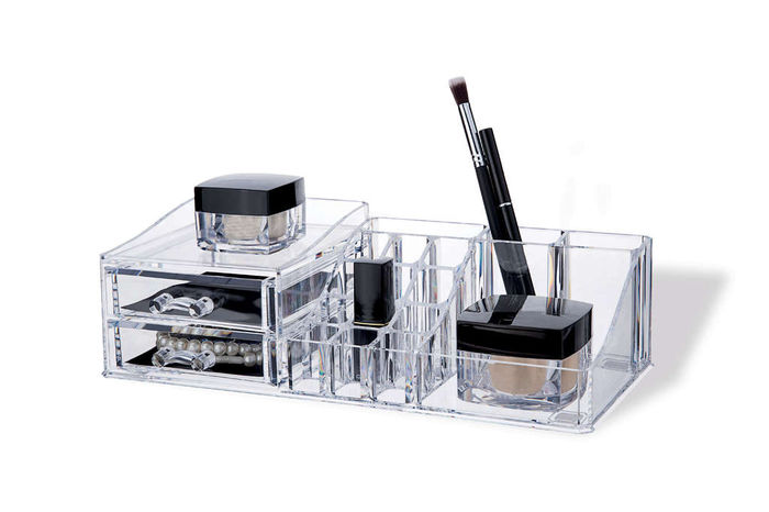 Portatrucchi Organizzatore trasparente per il trucco multi-storage 3 Compactor