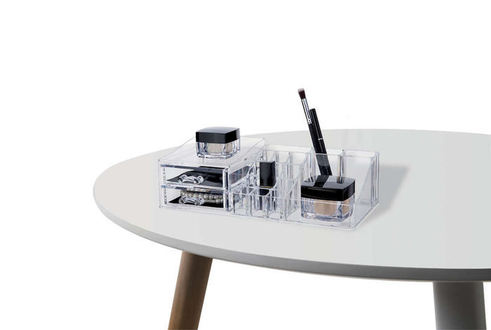 Portatrucchi Organizzatore trasparente per il trucco multi-storage 1 Compactor