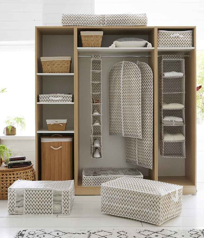 Organizer armadio portatutto 9 livelli ikat beige