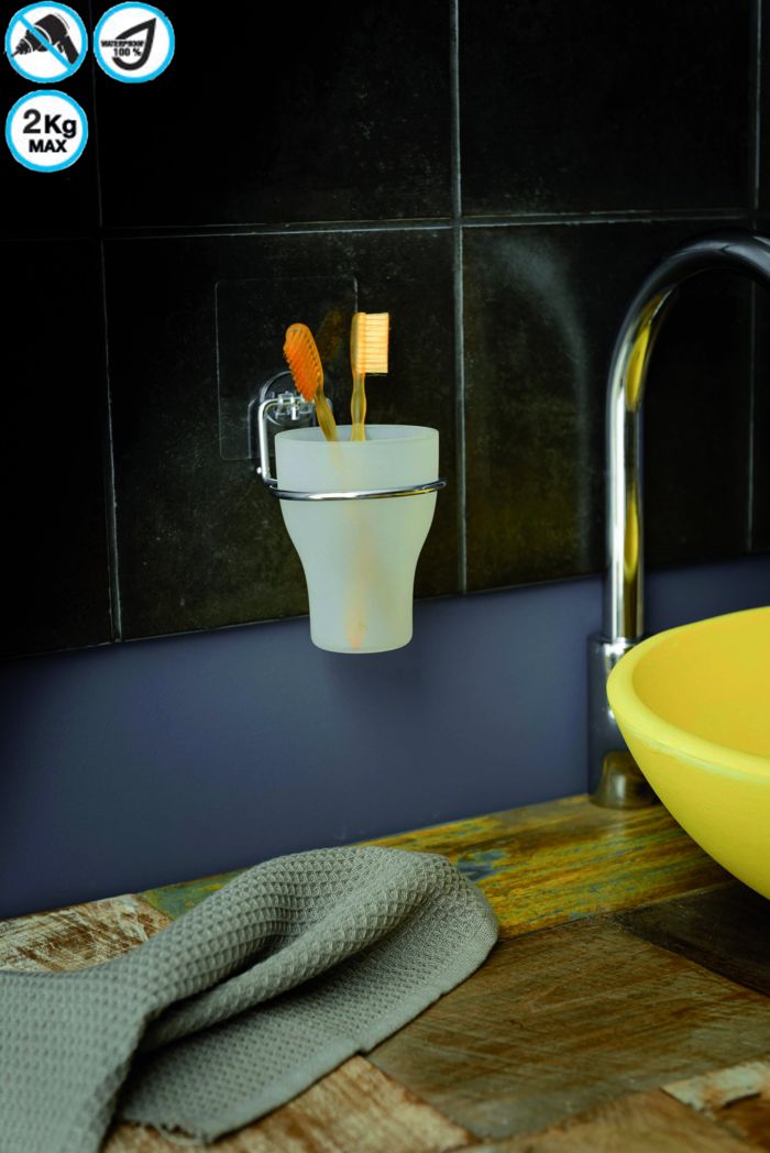 Porta spazzolini adesivo da muro 6 Compactor