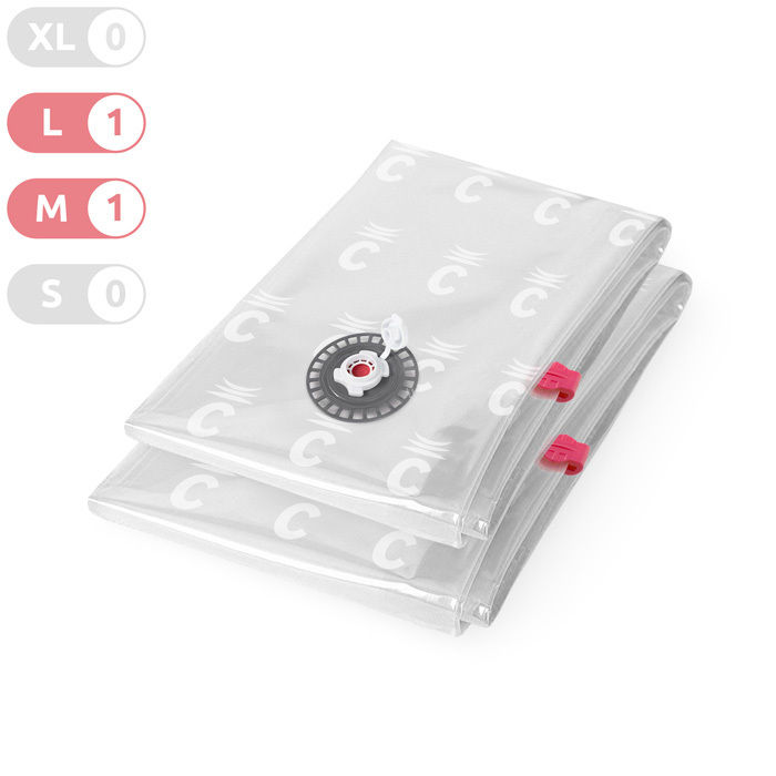 Set 2 sacchi salvaspazio sottovuoto M+L - Aspispace  1 Compactor