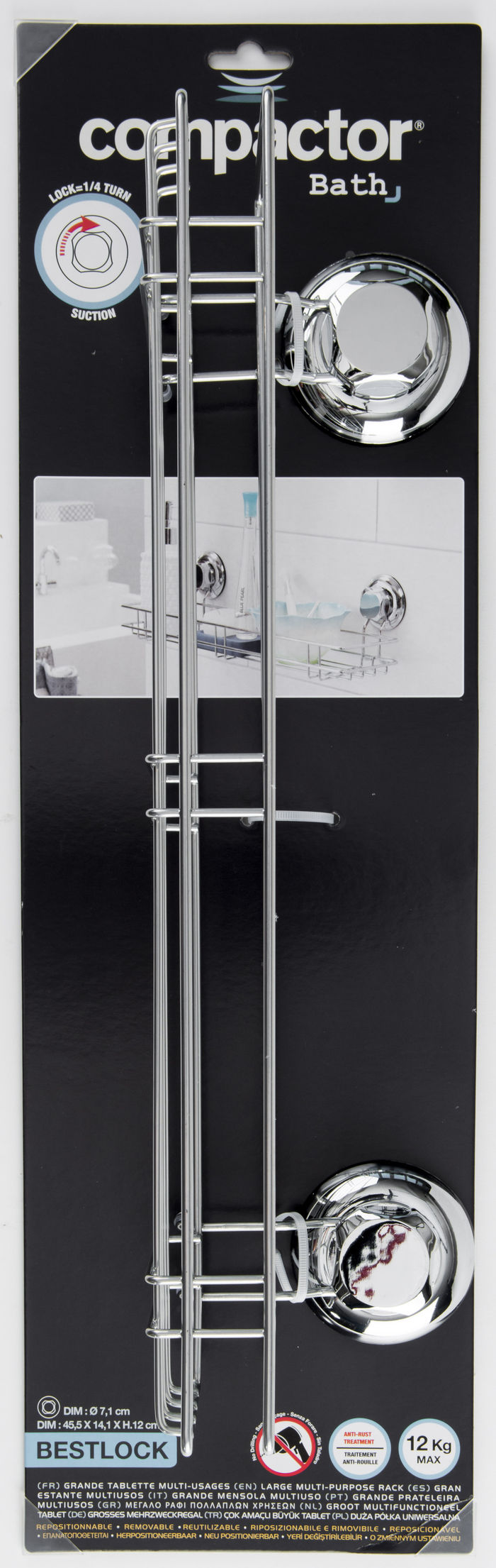 Mensola o Ripiano rettangolare multiuso da Muro / da Parete 4 Compactor