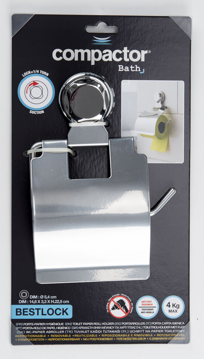 Porta rotolo carta igienica ventosa da Muro / da Parete 3 Compactor