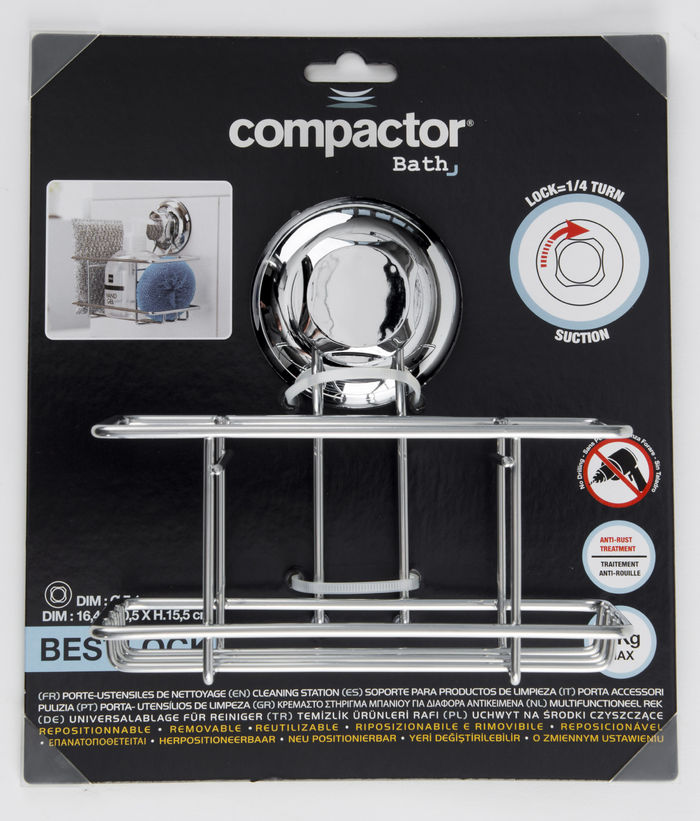 Cestello Portaoggetti piccolo Vasca/Doccia/Bagno da Muro / da Parete 4 Compactor