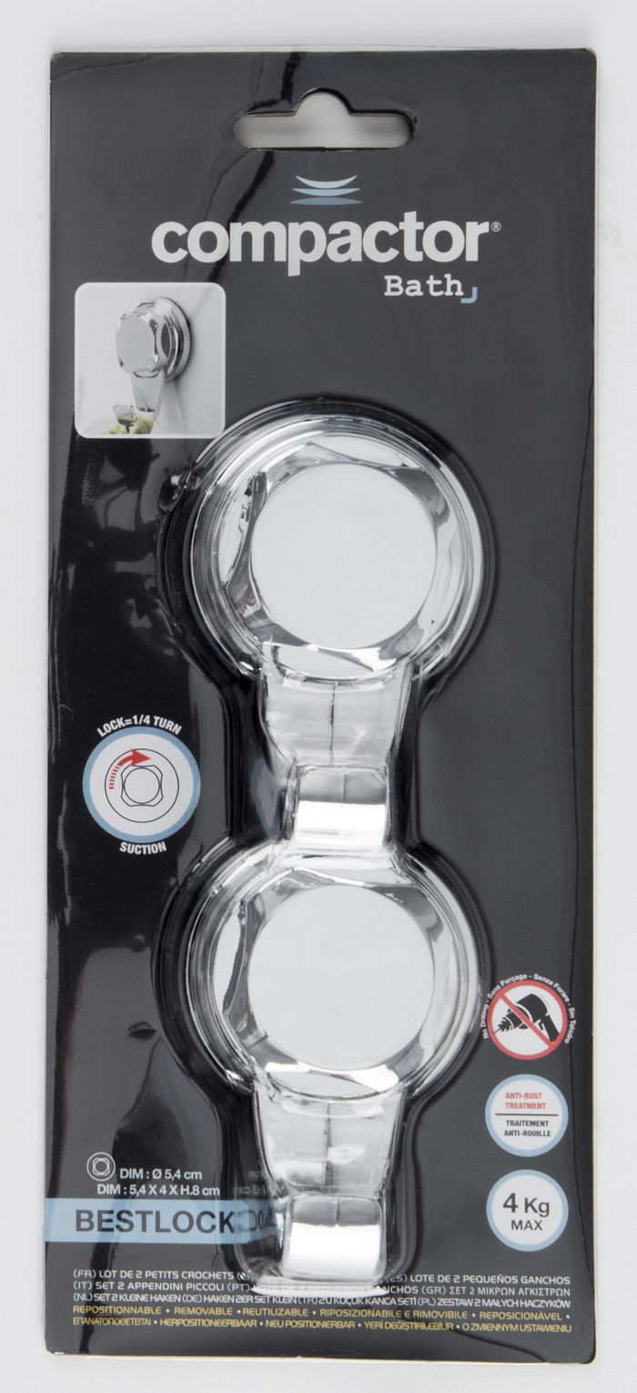 Set 2 ganci piccoli da Muro / da Parete 4 Compactor