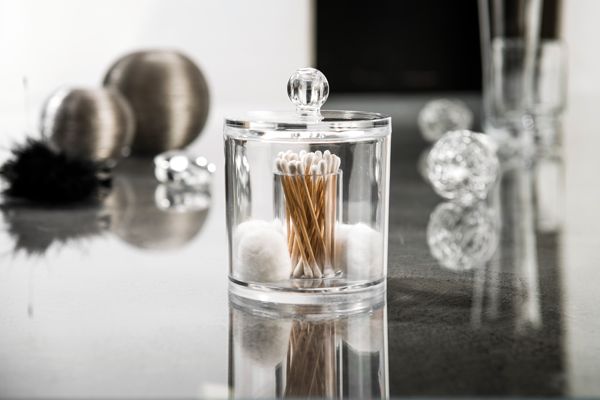 Porta Cotone - Contenitore per cotone tondo con coperchio trasparente 4 Compactor