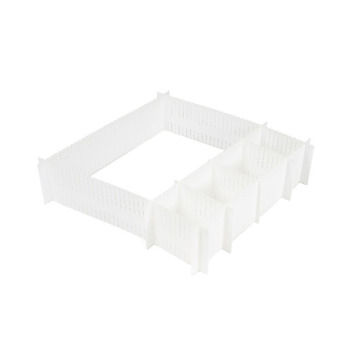Set 6 Pezzi Separatore Modulare Per Cassetti - 44 X 10 Cm - Bianco 3 Compactor