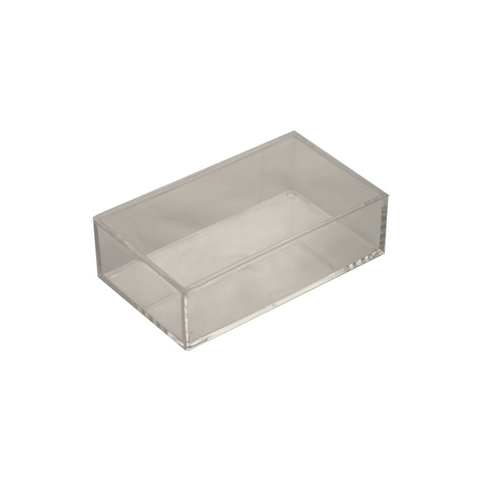Organizer Portatrucchi Trasparente - Scatola in Polistirene Small -  16 X 9,5 X H.5 CM 1 Compactor