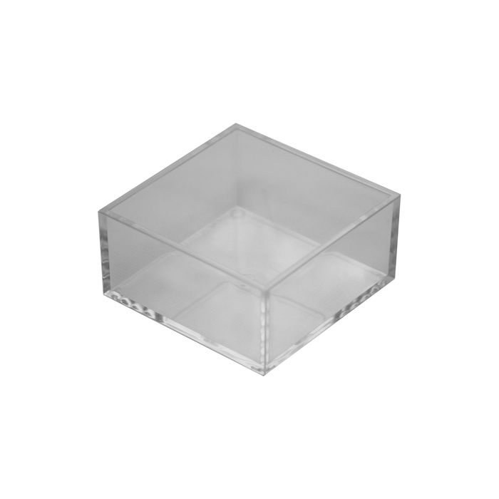 Organizer Portatrucchi Trasparente - Scatola in Polistirene Small -  20 X 20 X H.5 CM 1 Compactor