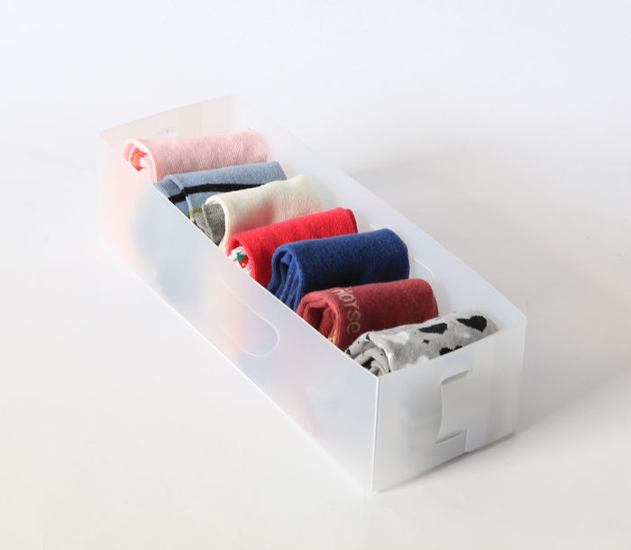 OPTIMO - SET 3 ORGANIZER MEDIUM - 30 X 10,5 X H.8 CM - PP TRANSLUCIDO 1 Compactor