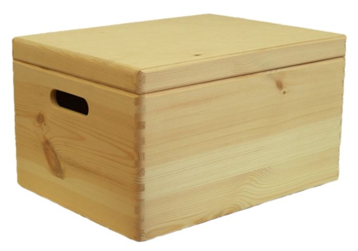 Scatola con coperchio in pino naturale L 1 Compactor