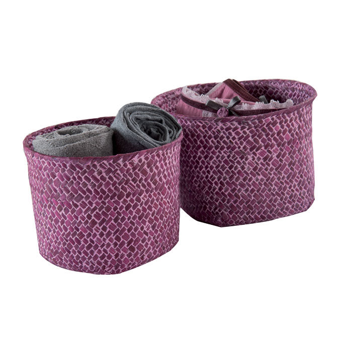 Mika - Set 2 Cestini Tondi Rosa 1 Compactor