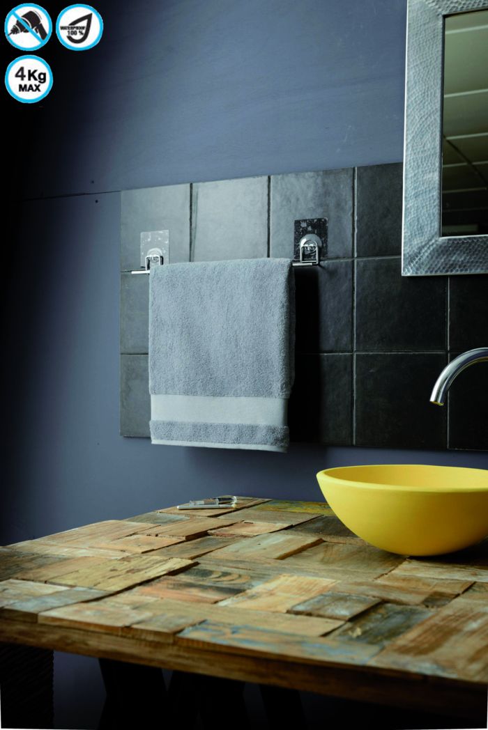 Barra porta salviette adesiva da muro 5 Compactor