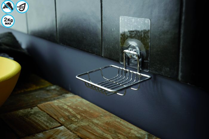 Porta sapone metallo adesivo da muro 2 Compactor