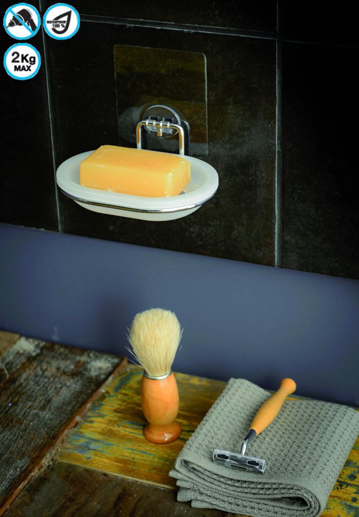 Porta sapone plastica adesivo da muro 2 Compactor