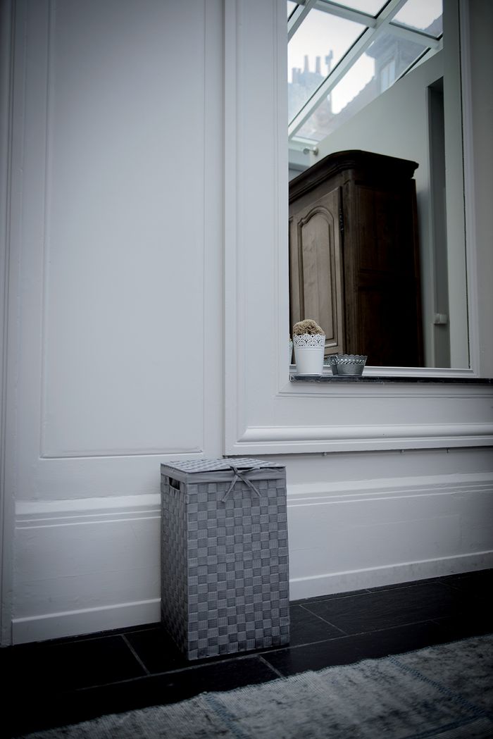 Cesto Portabiancheria quadrato STAN Grigio 2 Compactor