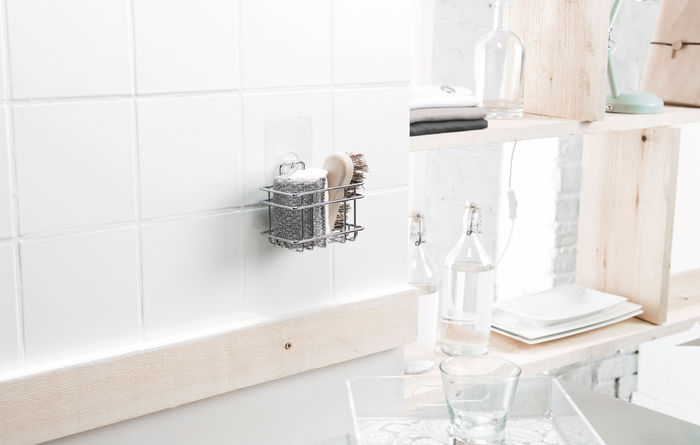 Cestello Porta Spugne Adesivo da Muro Riposizionabile  3 Compactor