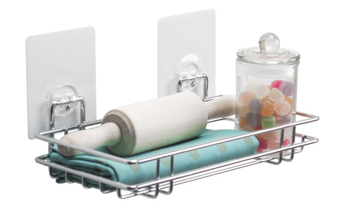 Mensola porta oggetti adesiva da muro  2 Compactor