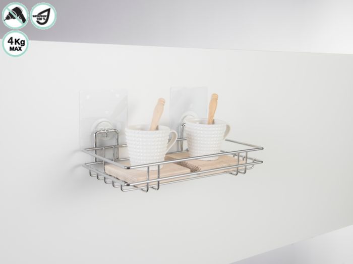 Mensola porta oggetti adesiva da muro  3 Compactor