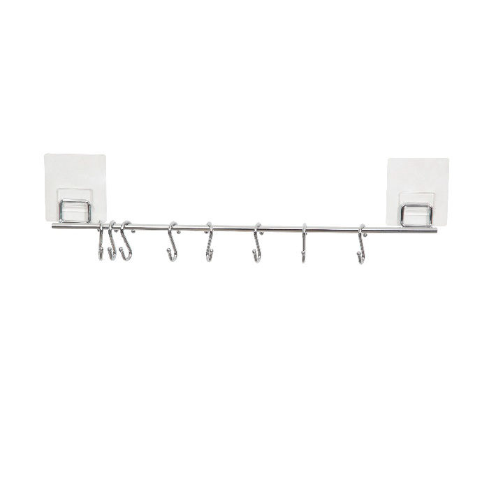Barra con 8 ganci adesiva da muro 2 Compactor