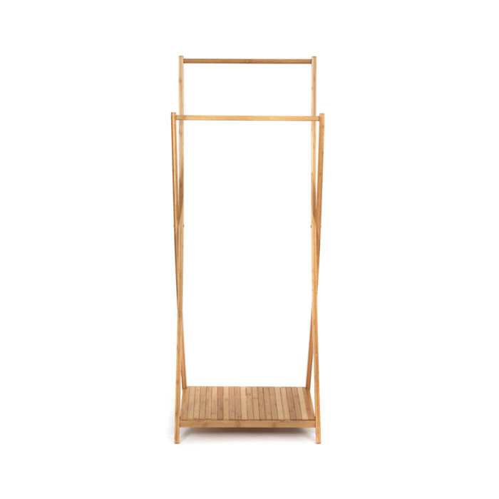 Malmo - Stender appendiabiti doppio in bambù 2 Compactor